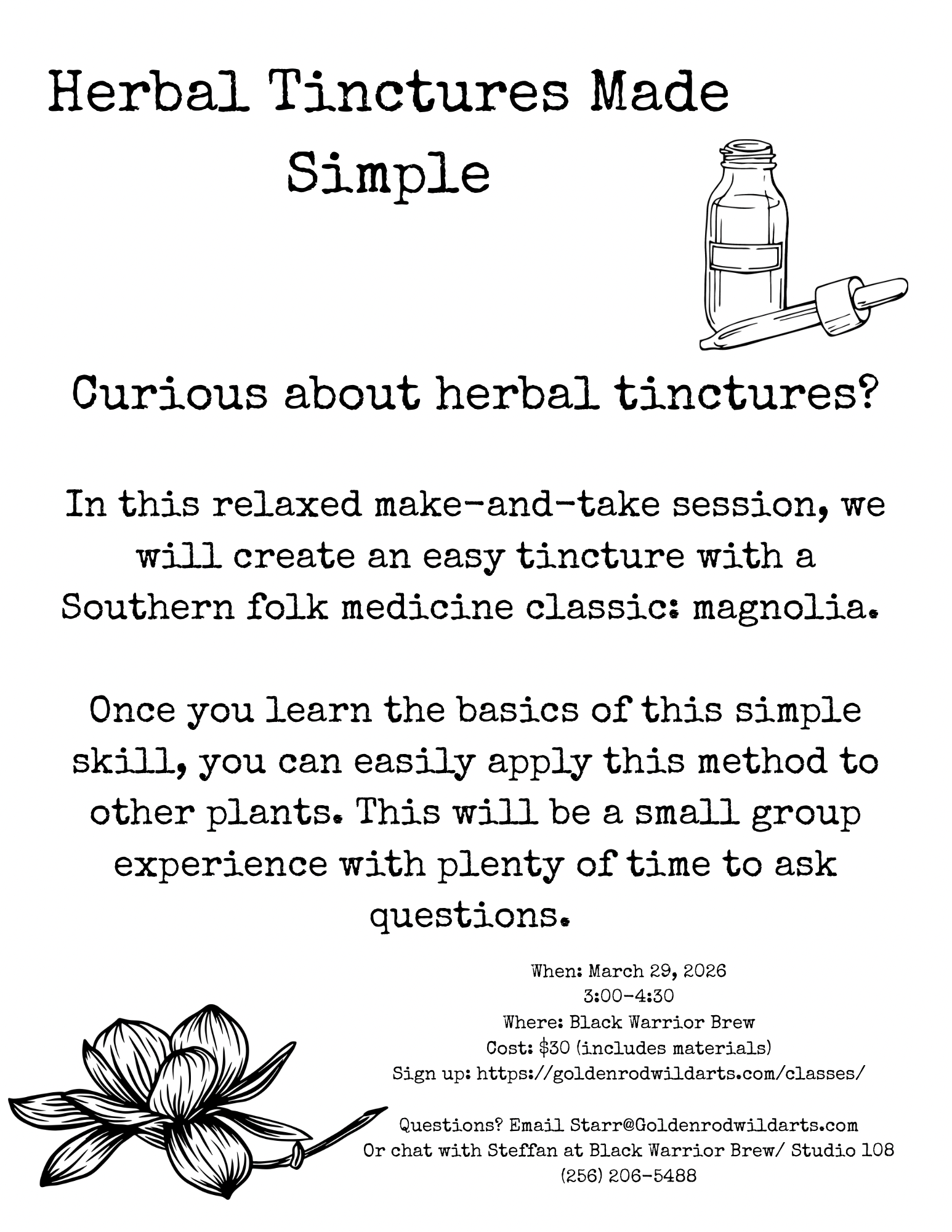 Herbal Tinctures Made Simple Magnolia